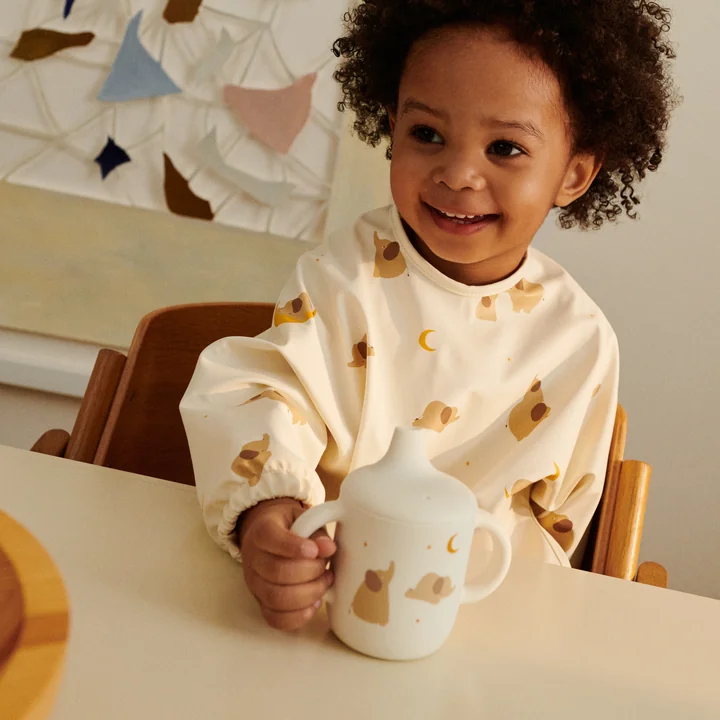 LIEWOOD - Neil Silicone sippy cup, elephant / creme de la creme