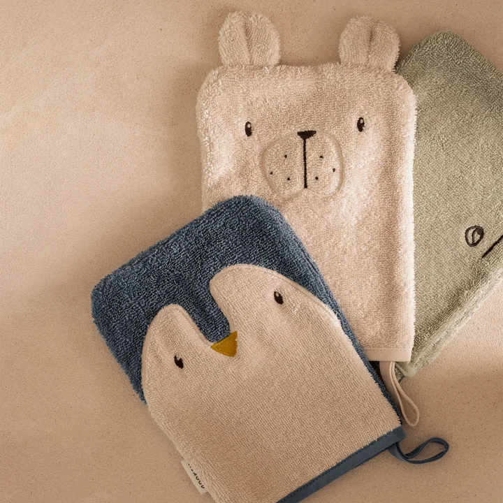 LIEWOOD - Sylvester washcloths, Arctic sea / ocean view (set of 3)