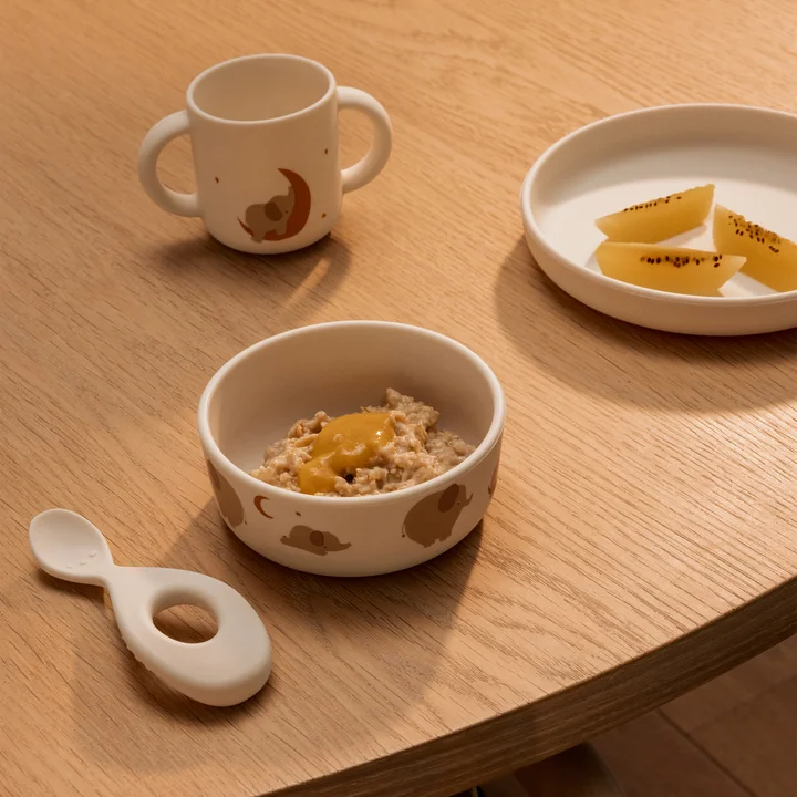 LIEWOOD - Vivi Silicone tableware set, farm, butterfly / apple blossom (set of 4)