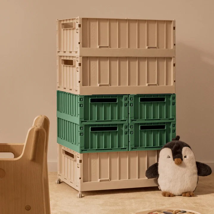 LIEWOOD - Weston Storage box with castors, sandy