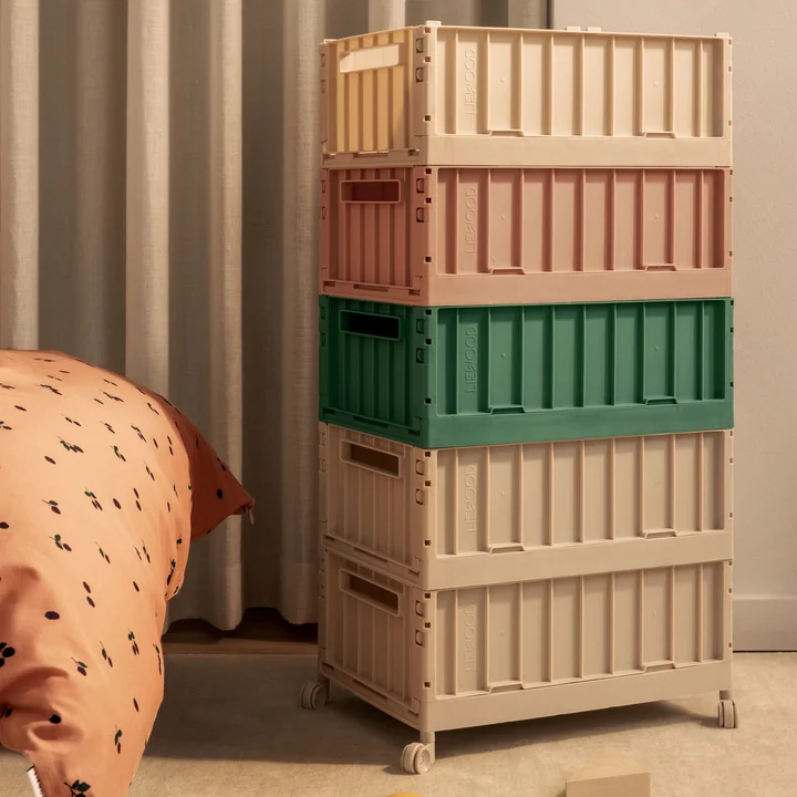 LIEWOOD - Weston Storage box with castors, sandy