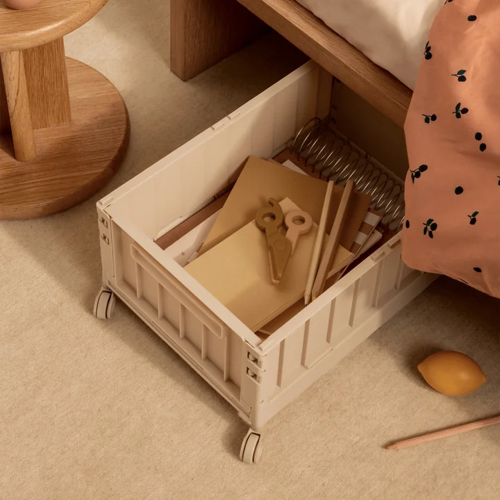 LIEWOOD - Weston Storage box with castors, sandy