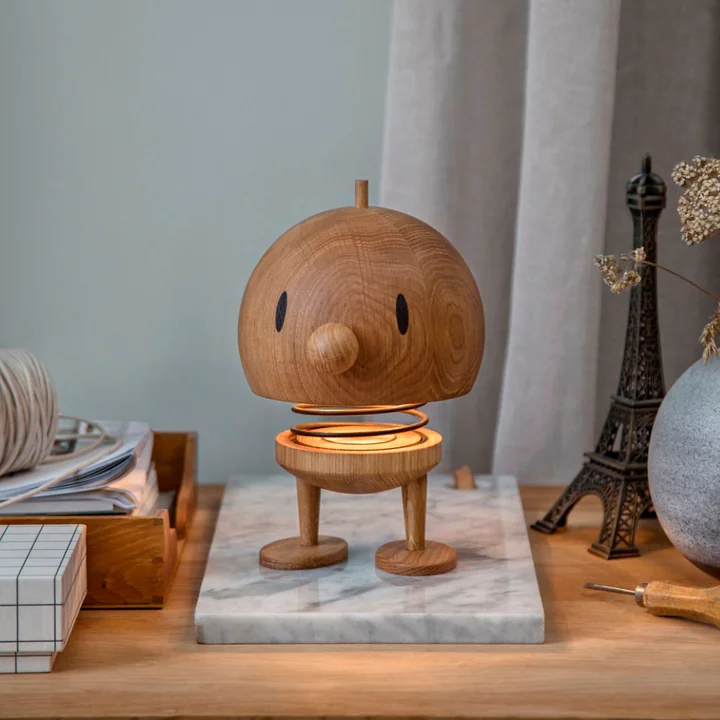 Hoptimist - LED battery light, Large, oak