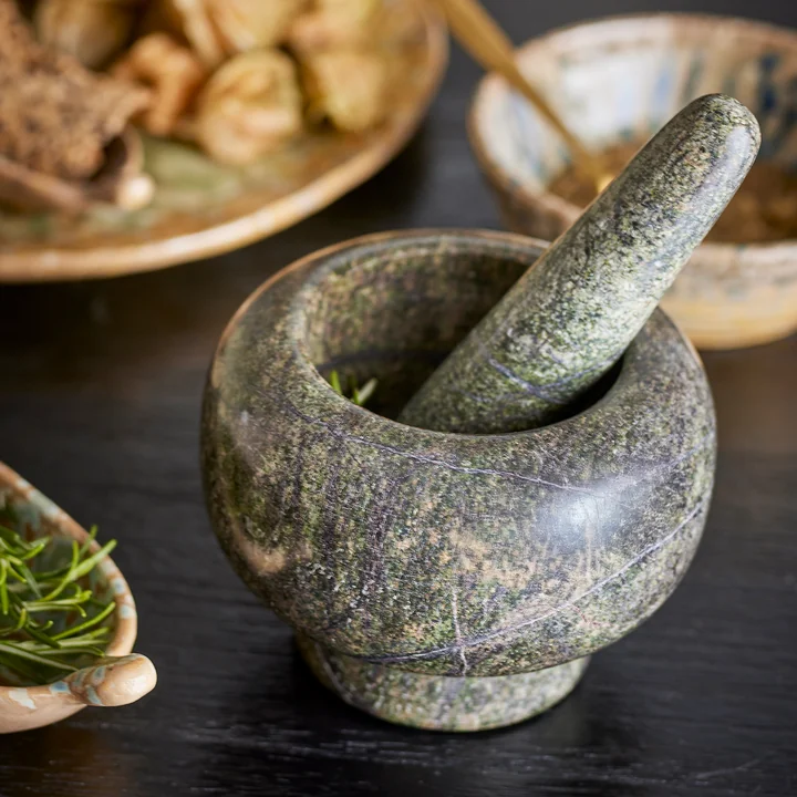 Bloomingville - Arazo Mortar & Pestle, green