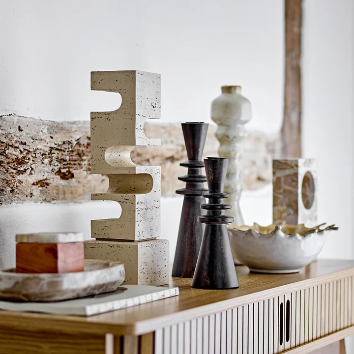 Bloomingville - Armel Candle holder, black