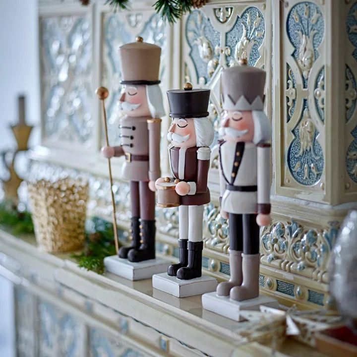 Bloomingville - Darryl Nutcracker Christmas decoration, brown (set of 3)