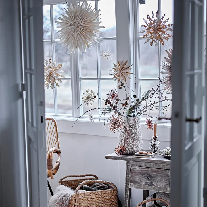 Bloomingville - Elijah's star with light, white