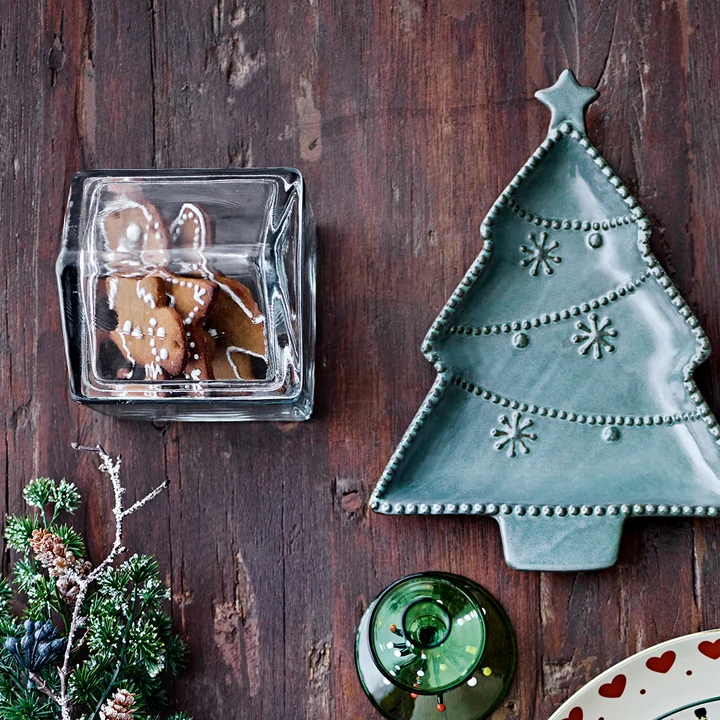 Bloomingville - Elius jar with lid, 10 x 14 x 10 cm, transparent