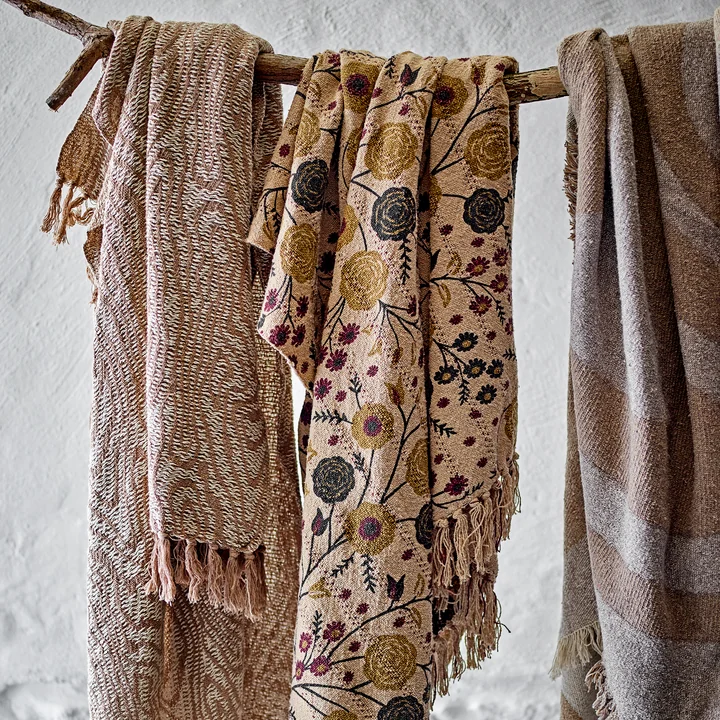 Bloomingville - Okapi Blanket, 130 x 160 cm, brown