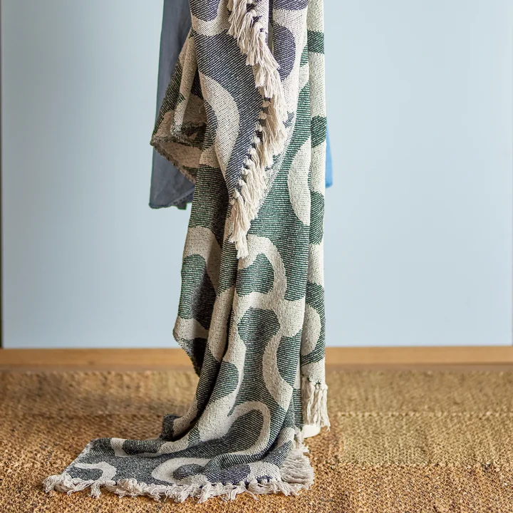 Bloomingville - Salobre Blanket, 130 x 160 cm, black