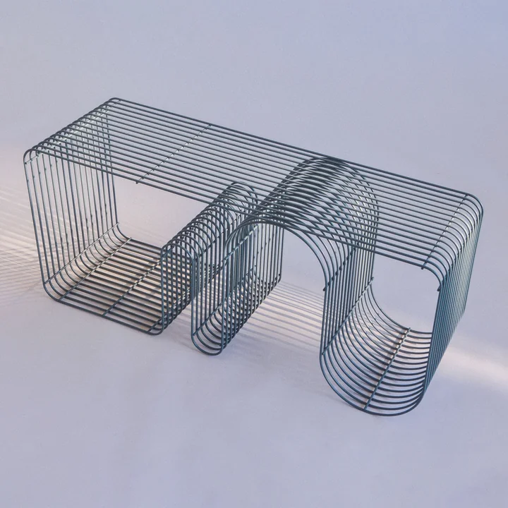 AYTM - Curva bench, dusty blue