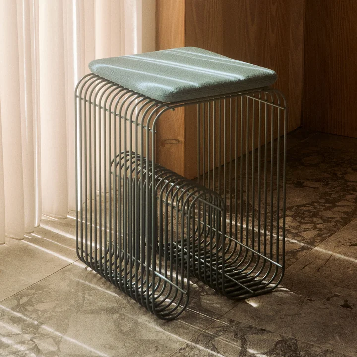 AYTM - Curva Stool, dusty blue