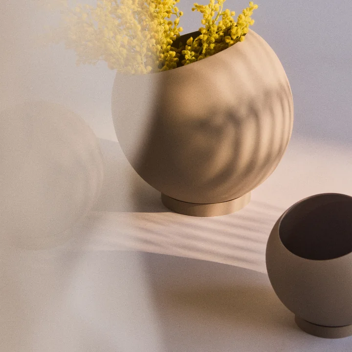 AYTM - Globe Flower pot, taupe