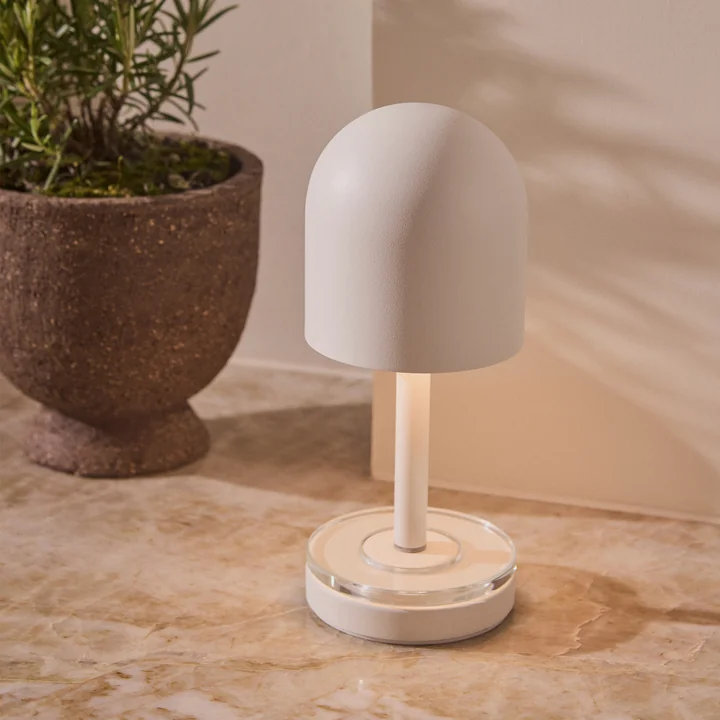 AYTM - Luceo rechargeable LED table lamp, Ø 9 x H 22 cm, white / clear