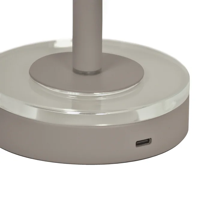 AYTM - Luceo Portable LED rechargeable lamp, Ø 9.9 x H 24 cm, taupe