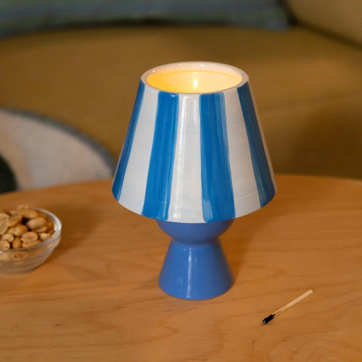 & klevering - Cantine tea light holder, Ø 12 x 16 cm, blue