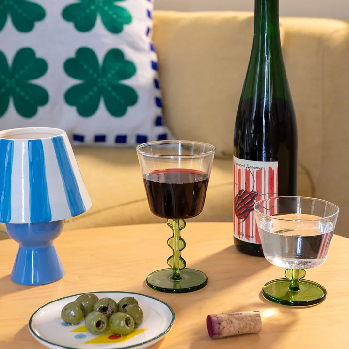 & klevering - Cantine tea light holder, Ø 12 x 16 cm, blue