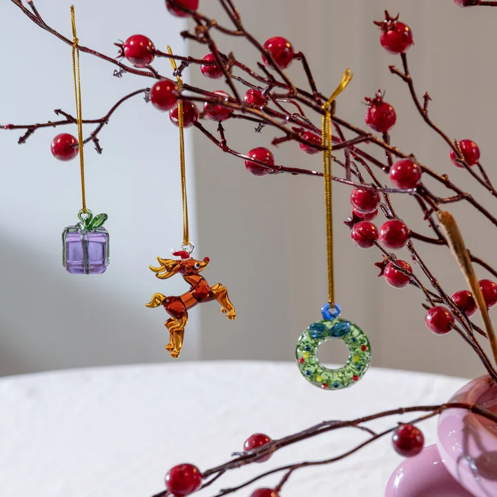 & klevering - Merry Ornament #1, multicolored (set of 3)