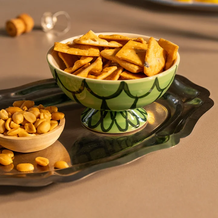 & klevering - Sirène Bowl, Ø 12.5 cm, green (set of 2)