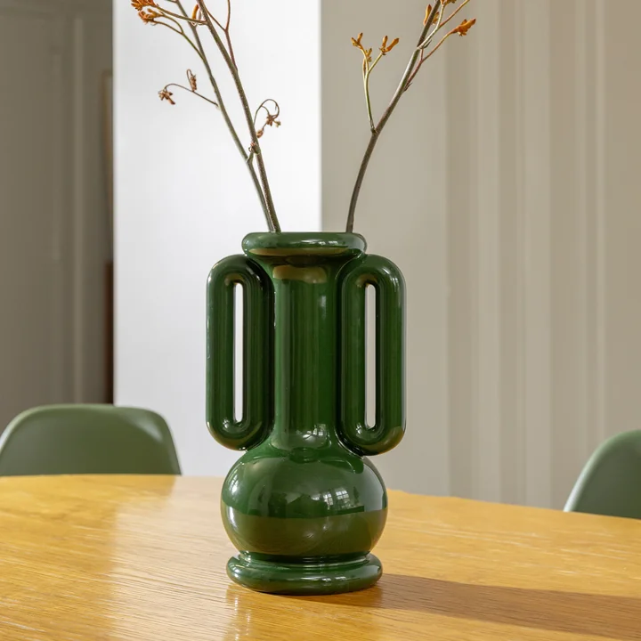 & klevering - Amfora vase, h 36 cm, green