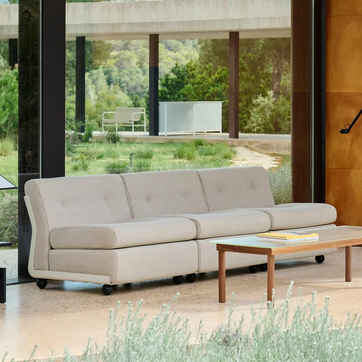 HAY - Amanta 3-seater sofa, cream beige / light gray ( HAY Story 102)