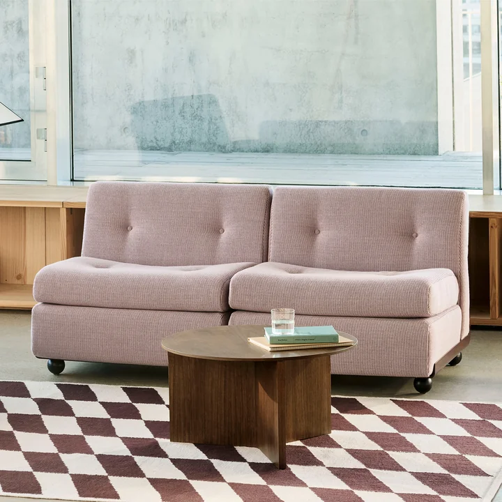 HAY - Amanta 2 seater sofa, burgundy red / red ( HAY Yuma 1851)