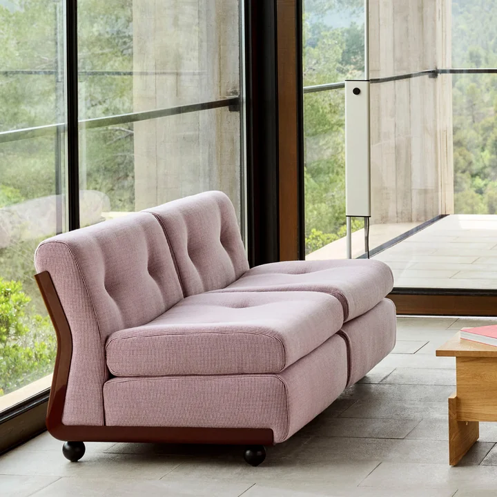 HAY - Amanta 2 seater sofa, burgundy red / red ( HAY Yuma 1851)