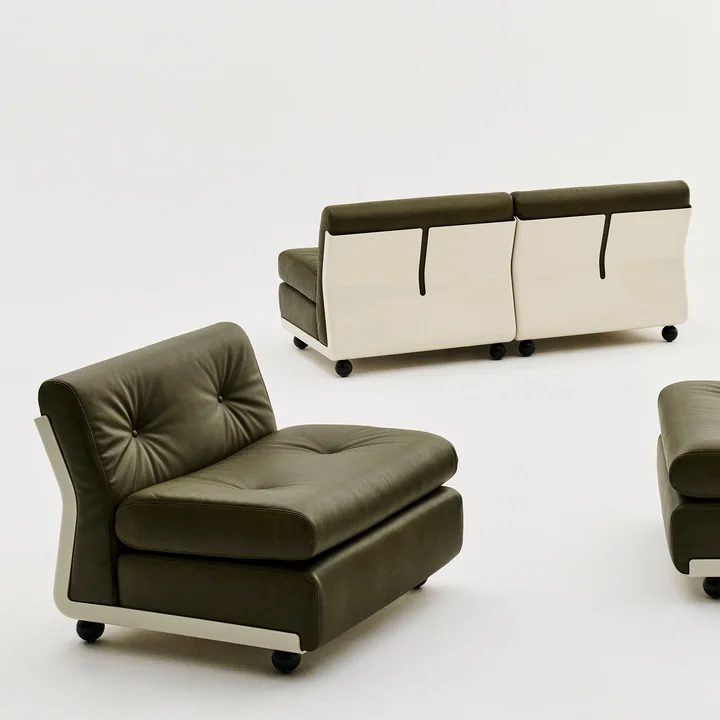 HAY - Amanta 2 seater sofa, cream beige / forest (Sense)