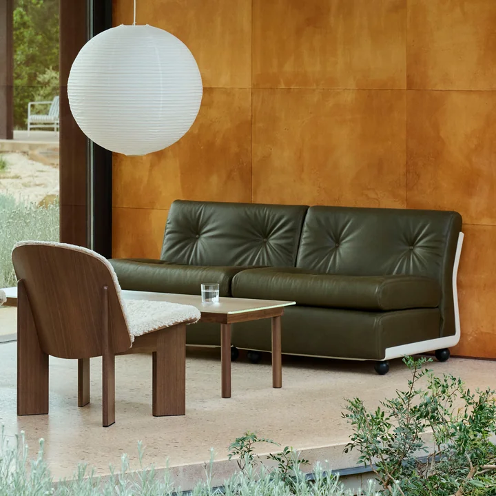 HAY - Amanta 2 seater sofa, cream beige / forest (Sense)