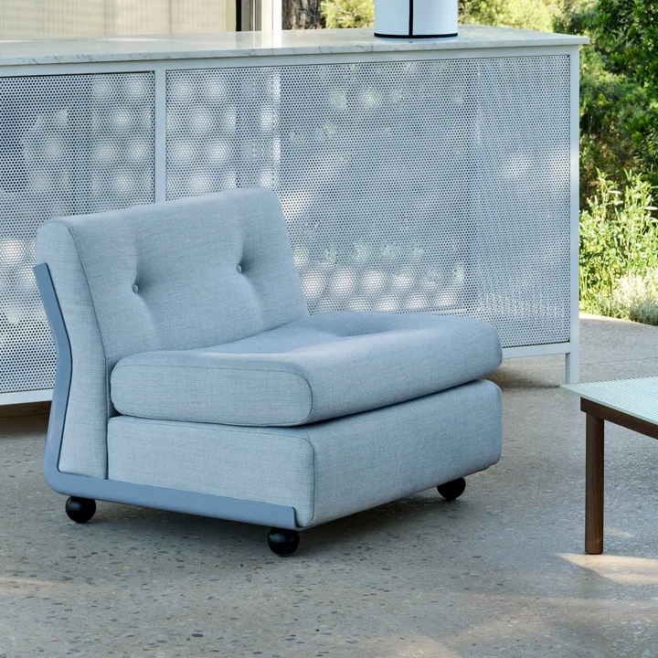 HAY - Amanta 1 seater sofa, frost blue / blue-grey (Kvadrat Naveli 723)