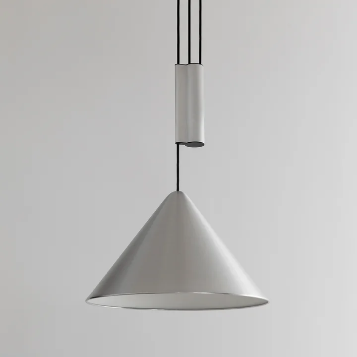 HAY - Compass Pendant light, Ø 43 cm, height-adjustable, brushed aluminum