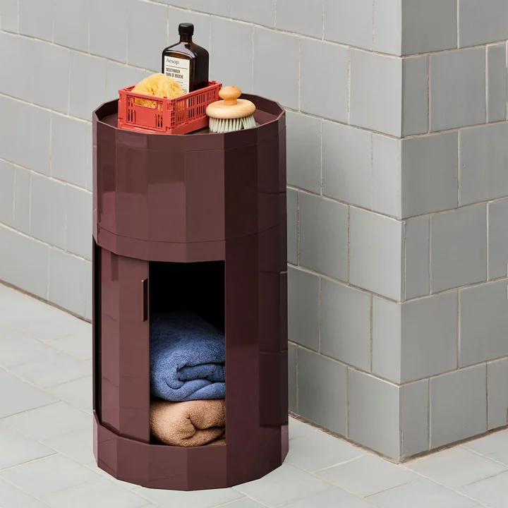 HAY - Facet Cabinet, high, burgundy