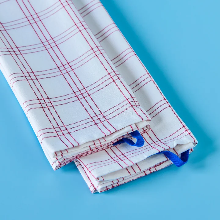 Nicolas Vahé - Chef Tea towels, 70 x 50 cm, red / white (set of 2)
