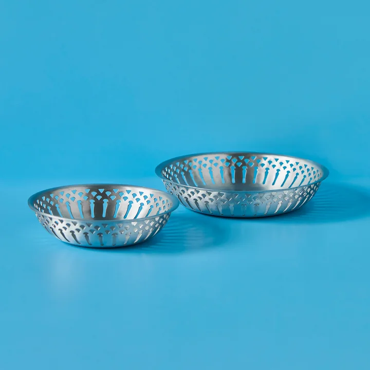 Nicolas Vahé - Bread basket, antique silver finish (set of 2)