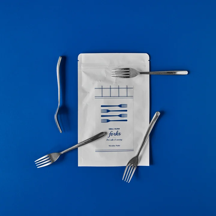 Nicolas Vahé - Cake fork, antique silver finish (set of 4)