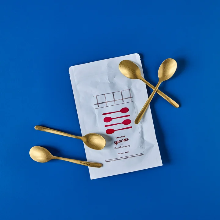 Nicolas Vahé - Spoon teaspoon, antique gold finish (set of 4)