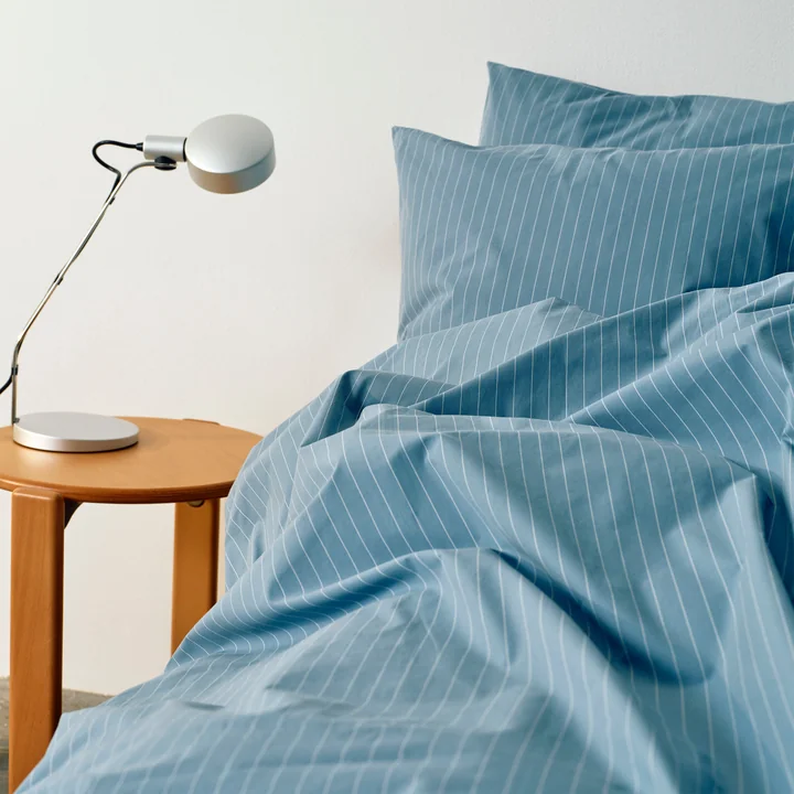 HAY - Fineline Duvet cover and pillowcase, blue