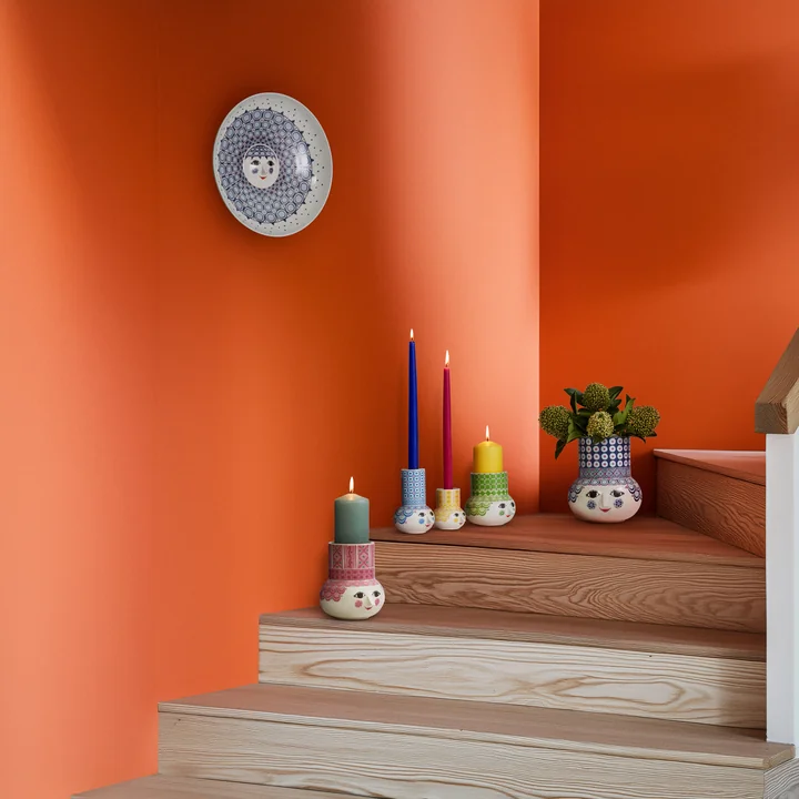 Bjørn Wiinblad - Olga serving bowl Ø 33 cm, blue / white