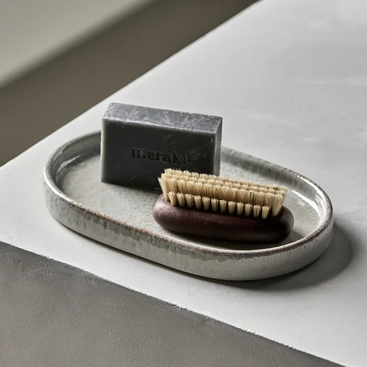 Meraki - Datura Tray, 20 x 1 2. 5 cm, shellish gray