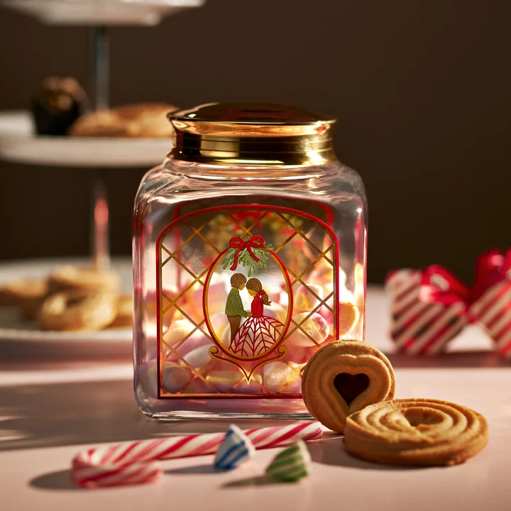 Holmegaard - Christmas biscuit jar 2025, h 16 cm, multicolor