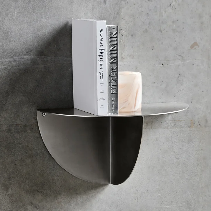 House Doctor - Mega Side table, h 18 cm, brushed silver finish