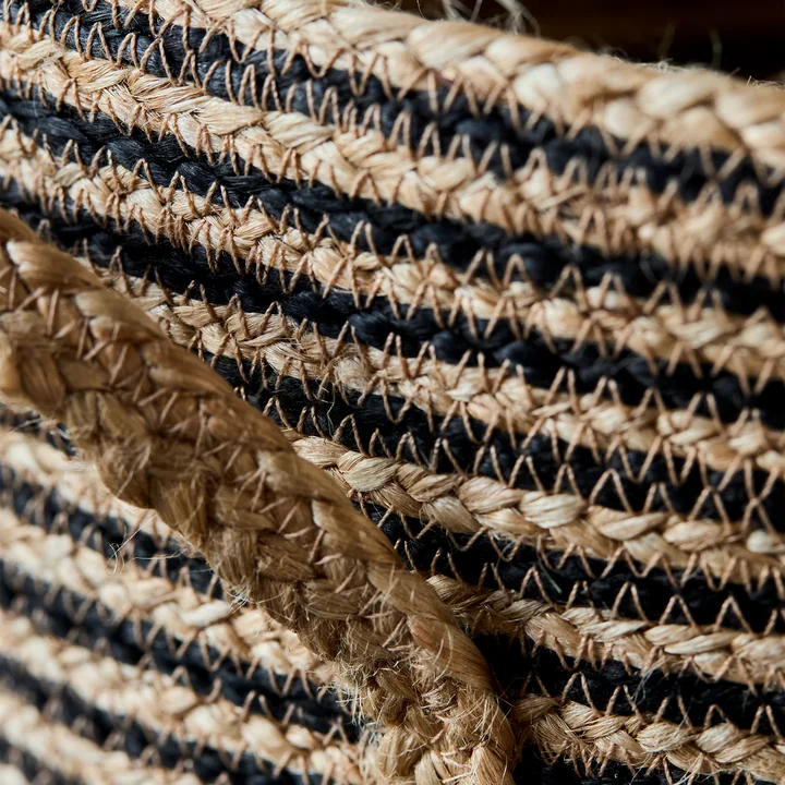 House Doctor - Dungi storage baskets, H 20 cm, black / natural