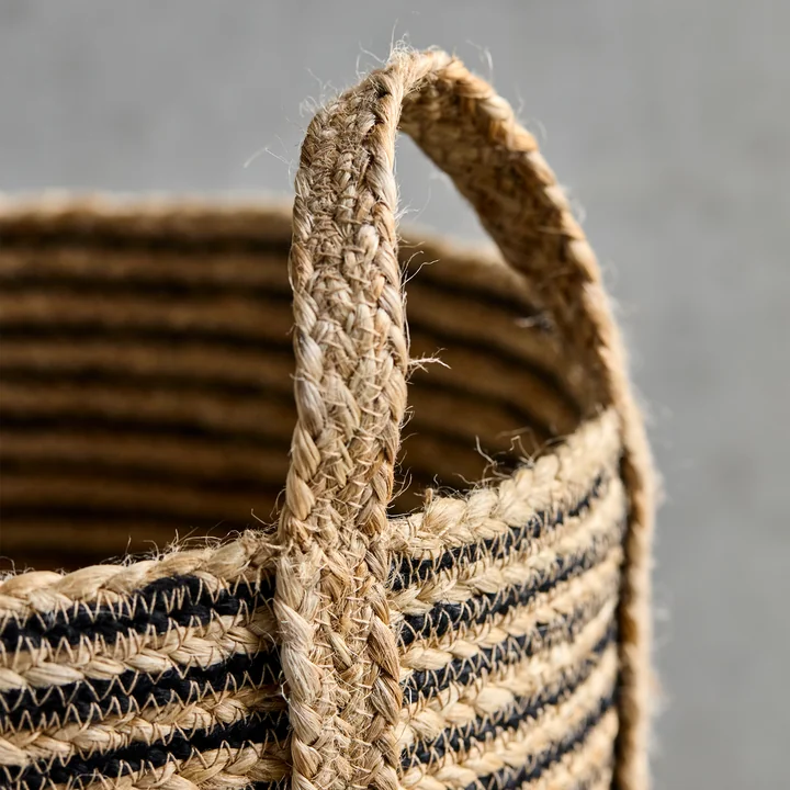 House Doctor - Dungi storage baskets, H 37 cm, black / natural