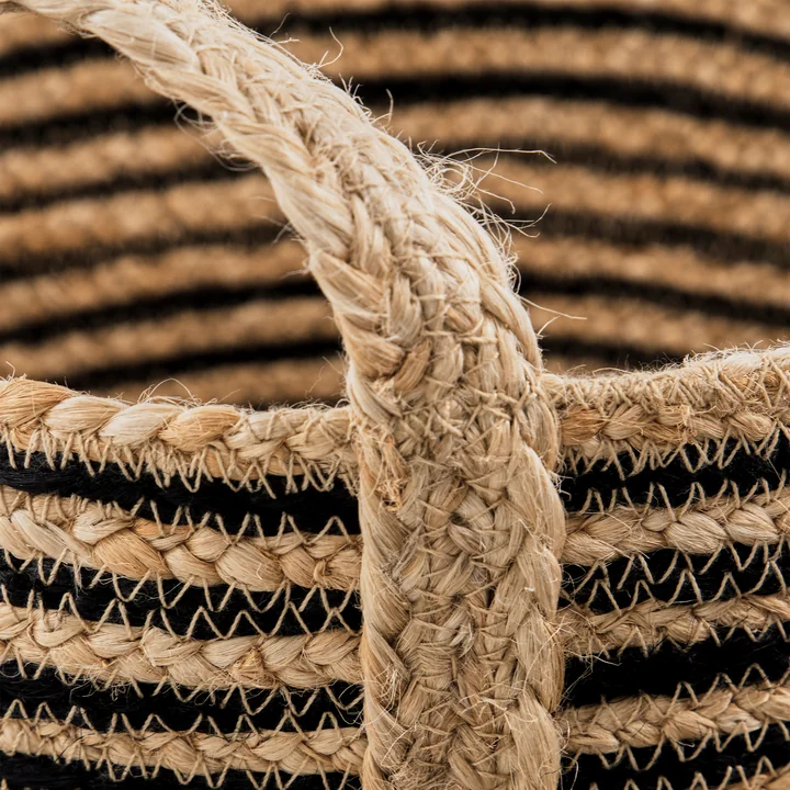 House Doctor - Dungi storage baskets, H 37 cm, black / natural