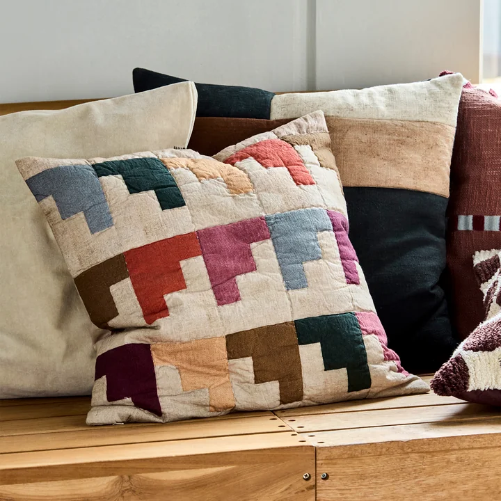 House Doctor - Block Cushion cover, 50 x 50 cm, colorful