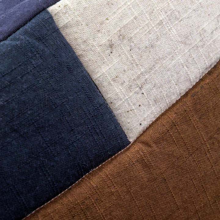 House Doctor - Patch Cushion cover, 50 x 50 cm, black / sand / brown