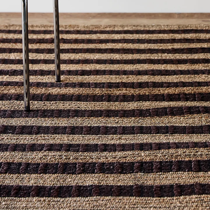 House Doctor - Block Rug, 160 x 230 cm, nature / brown