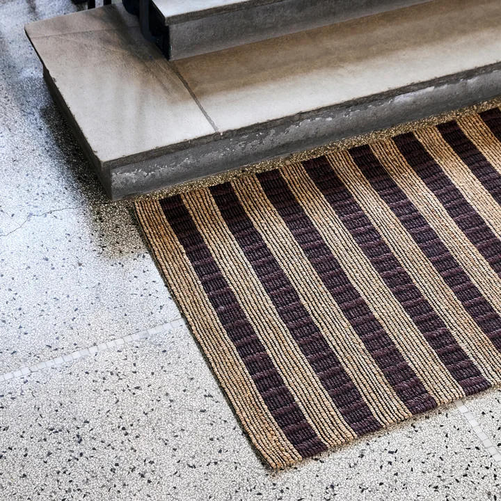 House Doctor - Block Rug, 85 x 130 cm, nature / brown