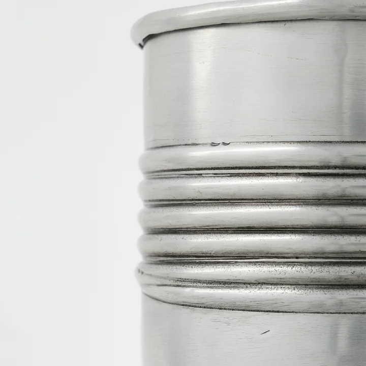 House Doctor - Groove Flower pot, antique silver finish