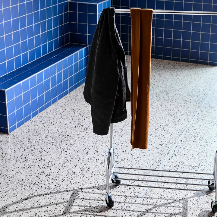 House Doctor - Robe Coat rack, 1000 cm x H 160 cm, silver finish